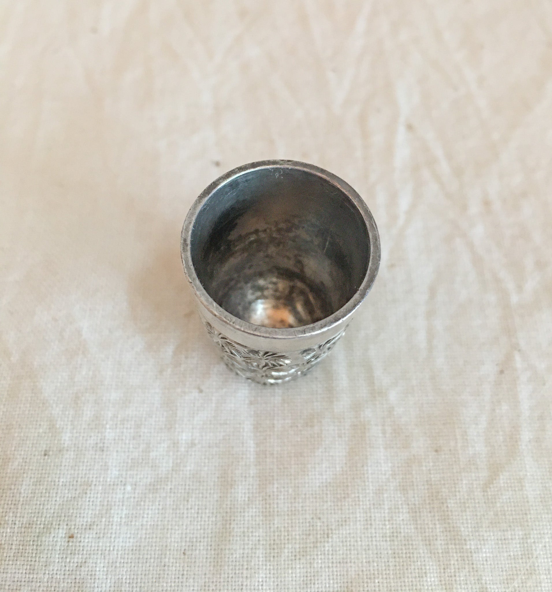 Sterling Silver Thimble, G.W.H. Co., 1902, Chester, England