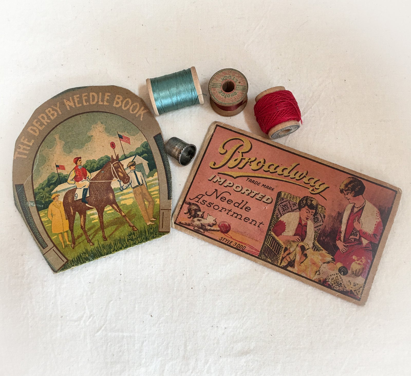 1920’s – 1930’s Needle Books, 1890-1908 Sterling Silver Thimble, Size 7