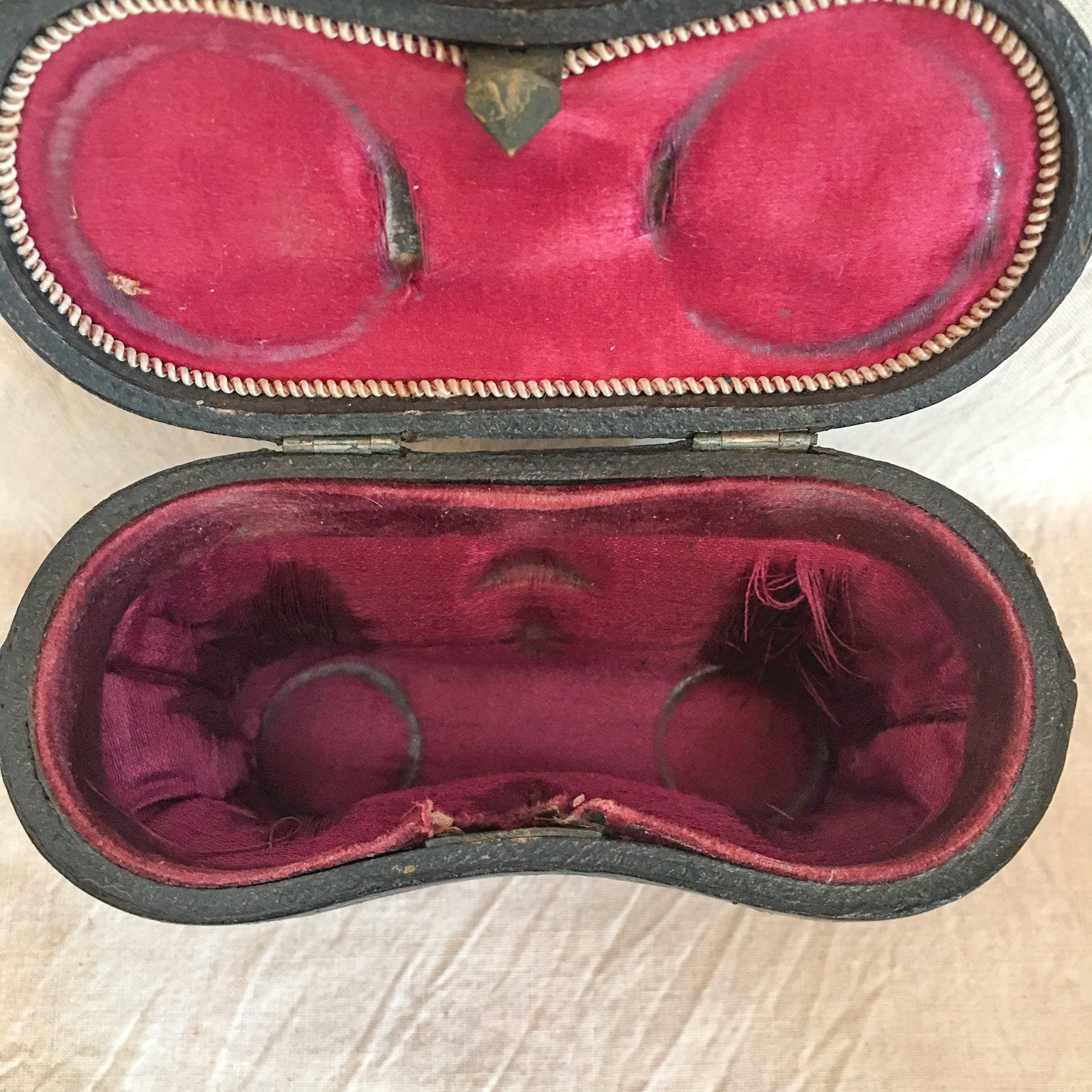 Early 1900’s Lamour Paris Opera Glasses with Silk Lined Leather Case