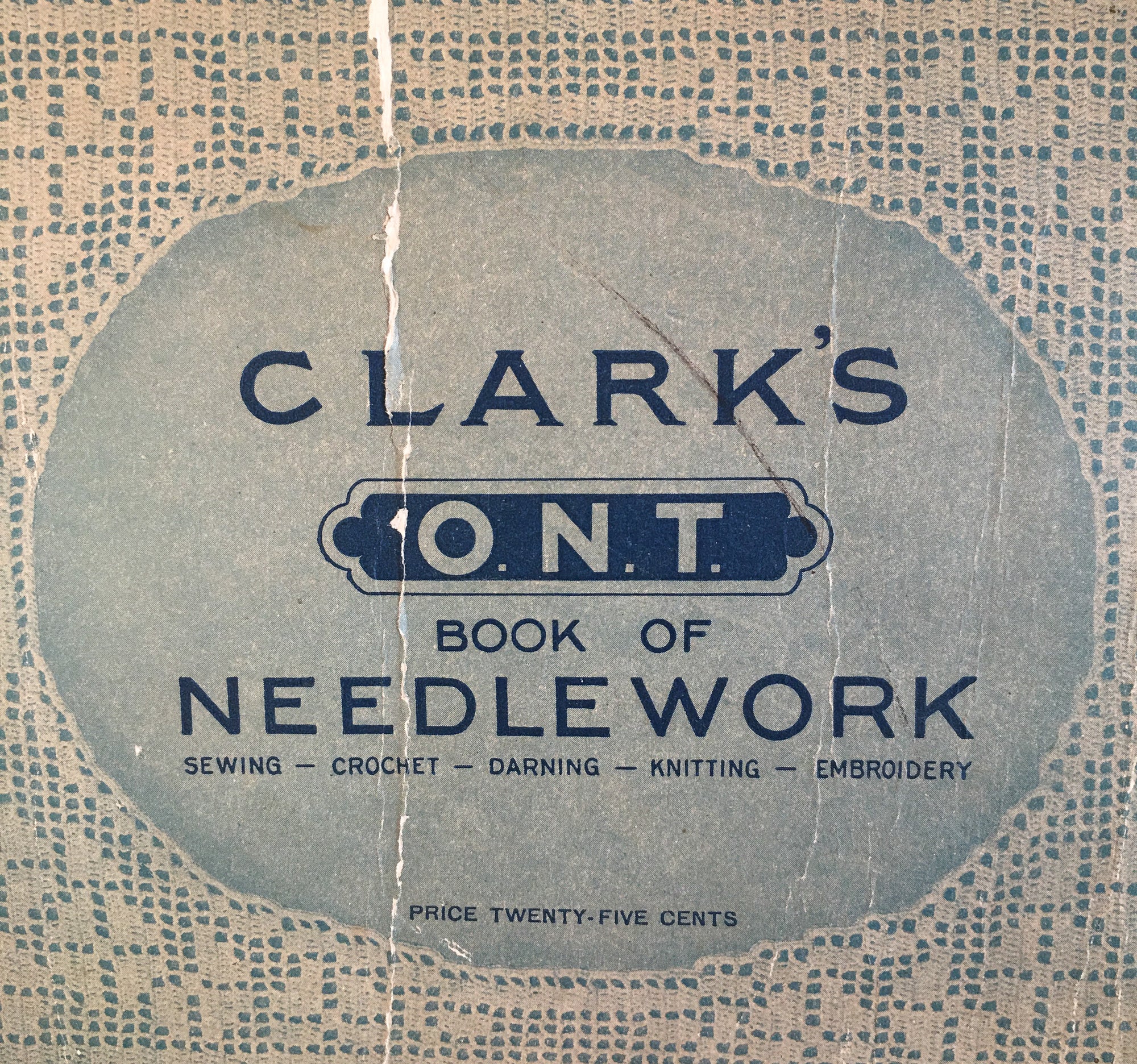 1916 Clark’s Book of Needlework and Clark’s O.N.T. Thread Box with 6 Spools Black Thread