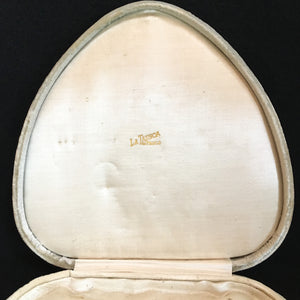 1920’s Velvet and Silk Necklace Box, Presentation Box, “La Tausca Pearls”