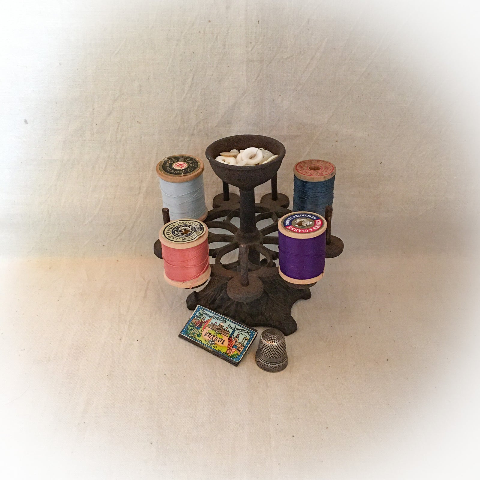 Antique Cast Iron Spool Holder