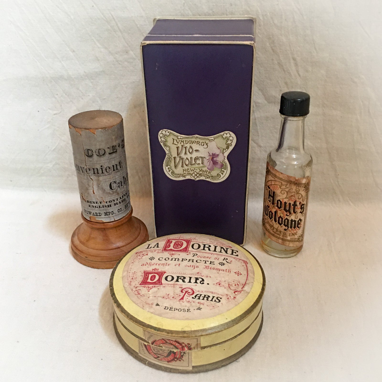 Vanity Variety!  Perfumes, Powder, and Pins!