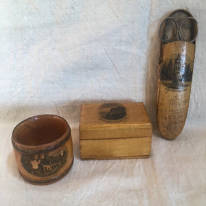 1880’s to 1910’s Set of Three Mauchline Ware Souvenirs!