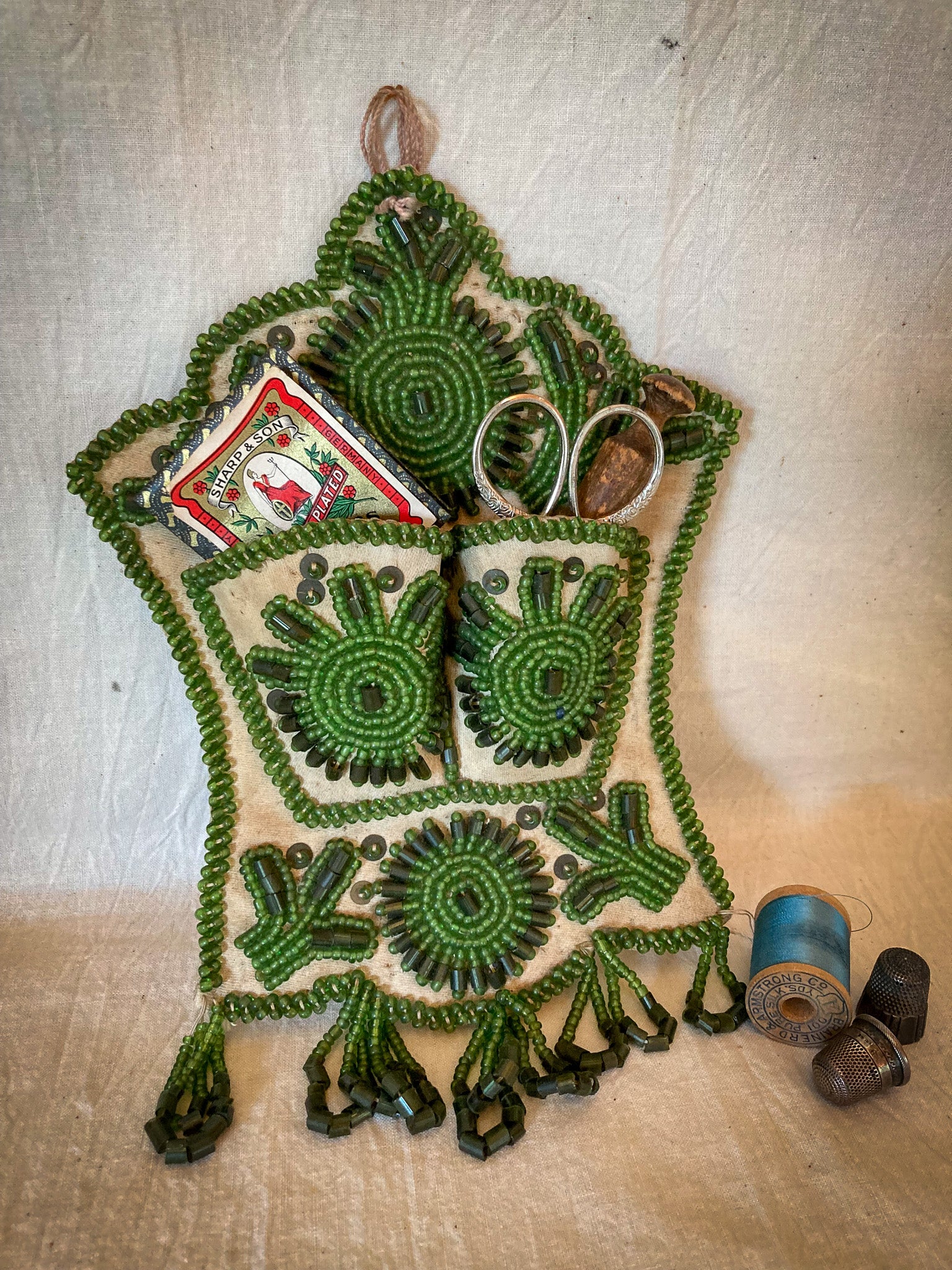 Late 1800’s – Early 1900’s Beaded Wall Hanging