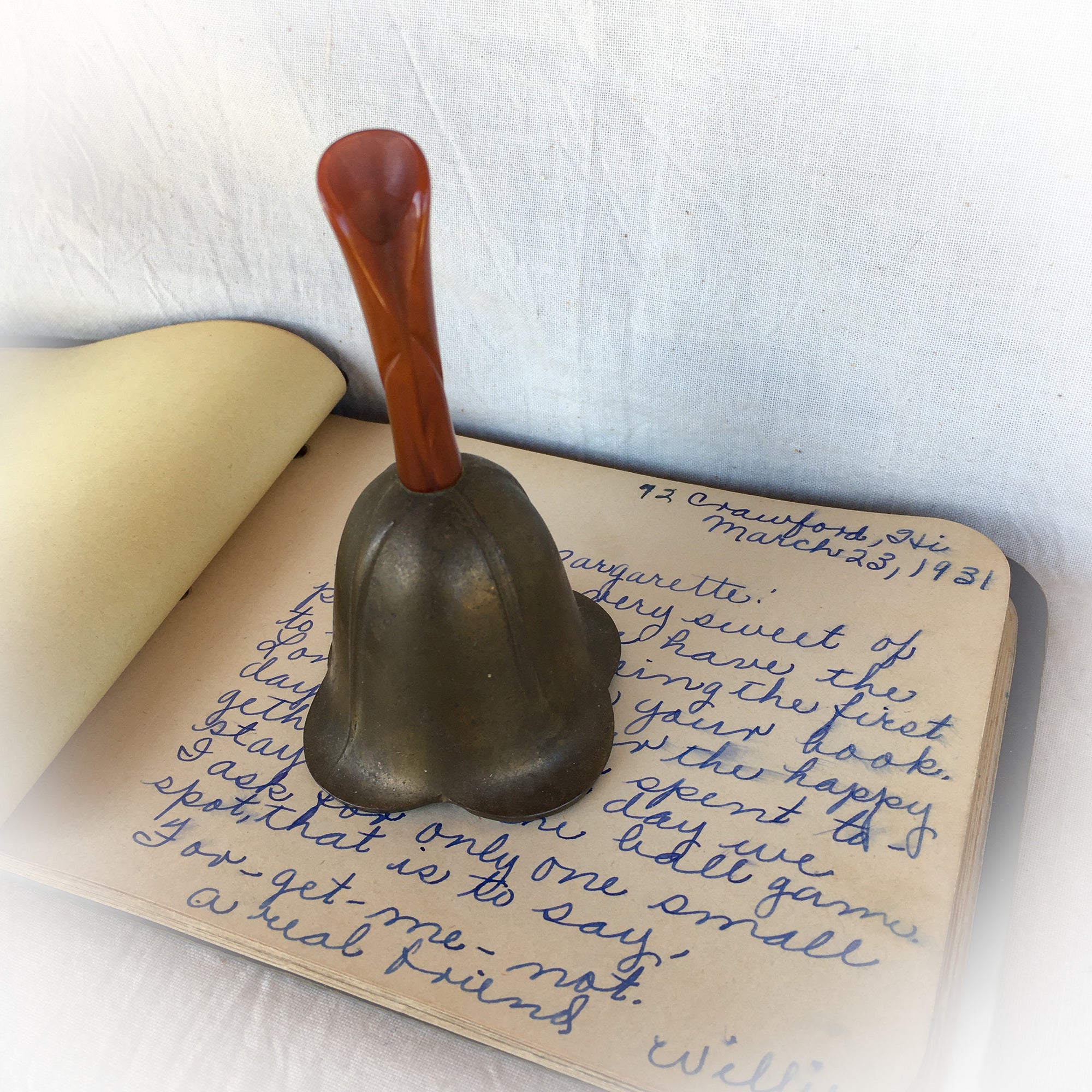 1920’s – 1940’s Chase Brass Tulip Bell with Bakelite Handle