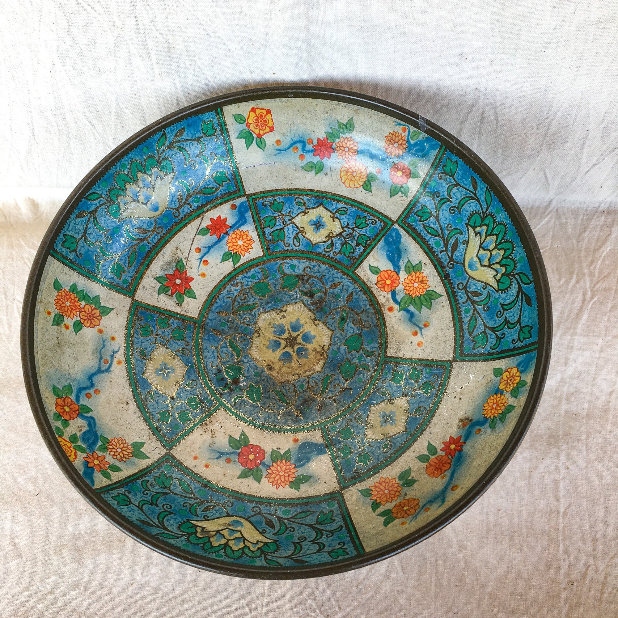 Mid-Century Baret Ware Enameled Pedestal Bowl