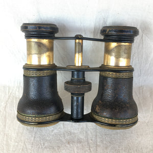 1880’s – 1910’s La Reine Opera Glasses, Leather and Brass