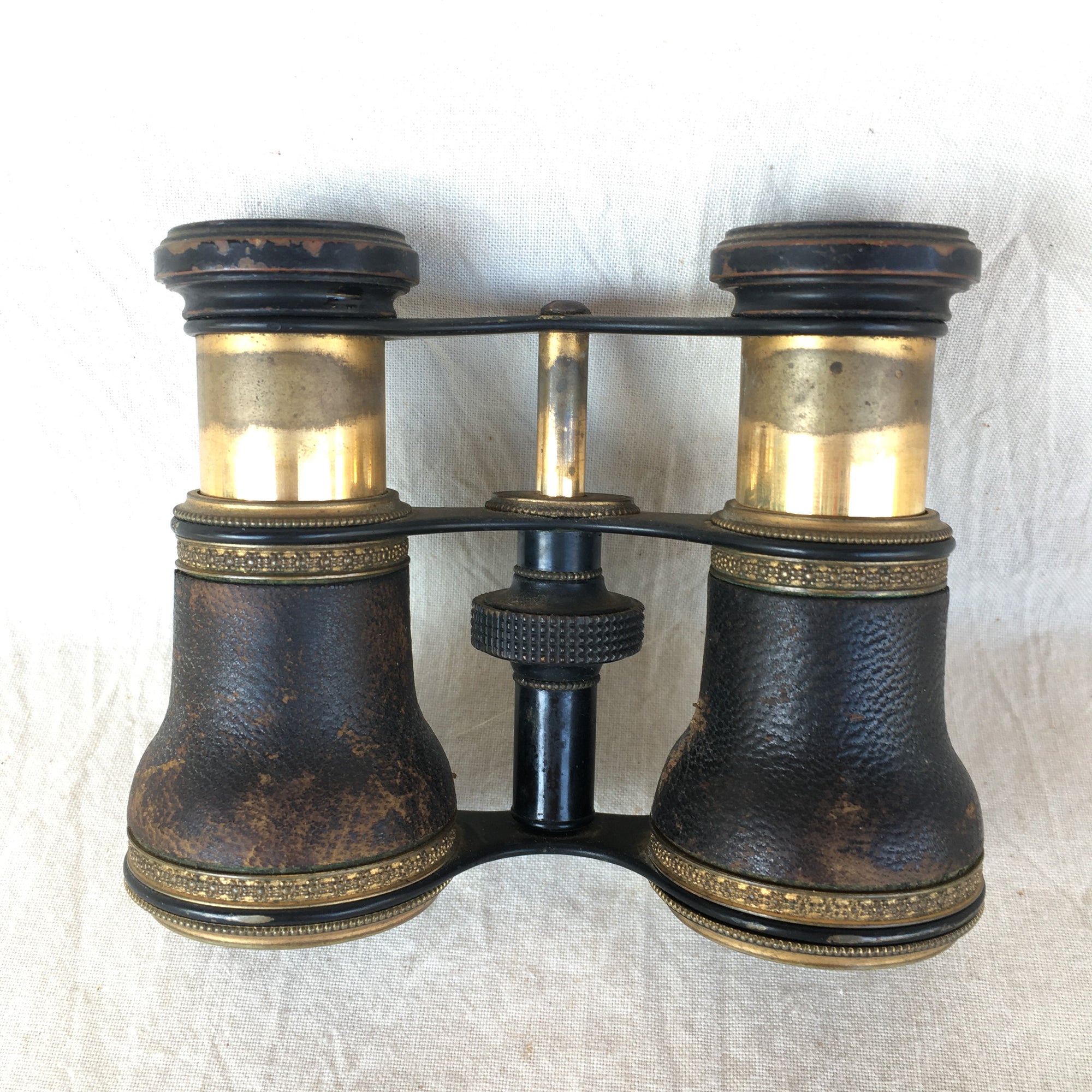 1880’s – 1910’s La Reine Opera Glasses, Leather and Brass