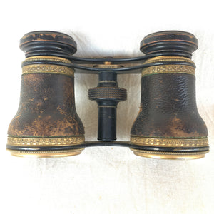 1880’s – 1910’s La Reine Opera Glasses, Leather and Brass