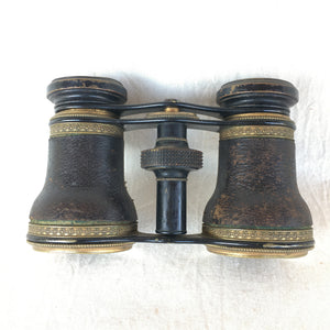 1880’s – 1910’s La Reine Opera Glasses, Leather and Brass