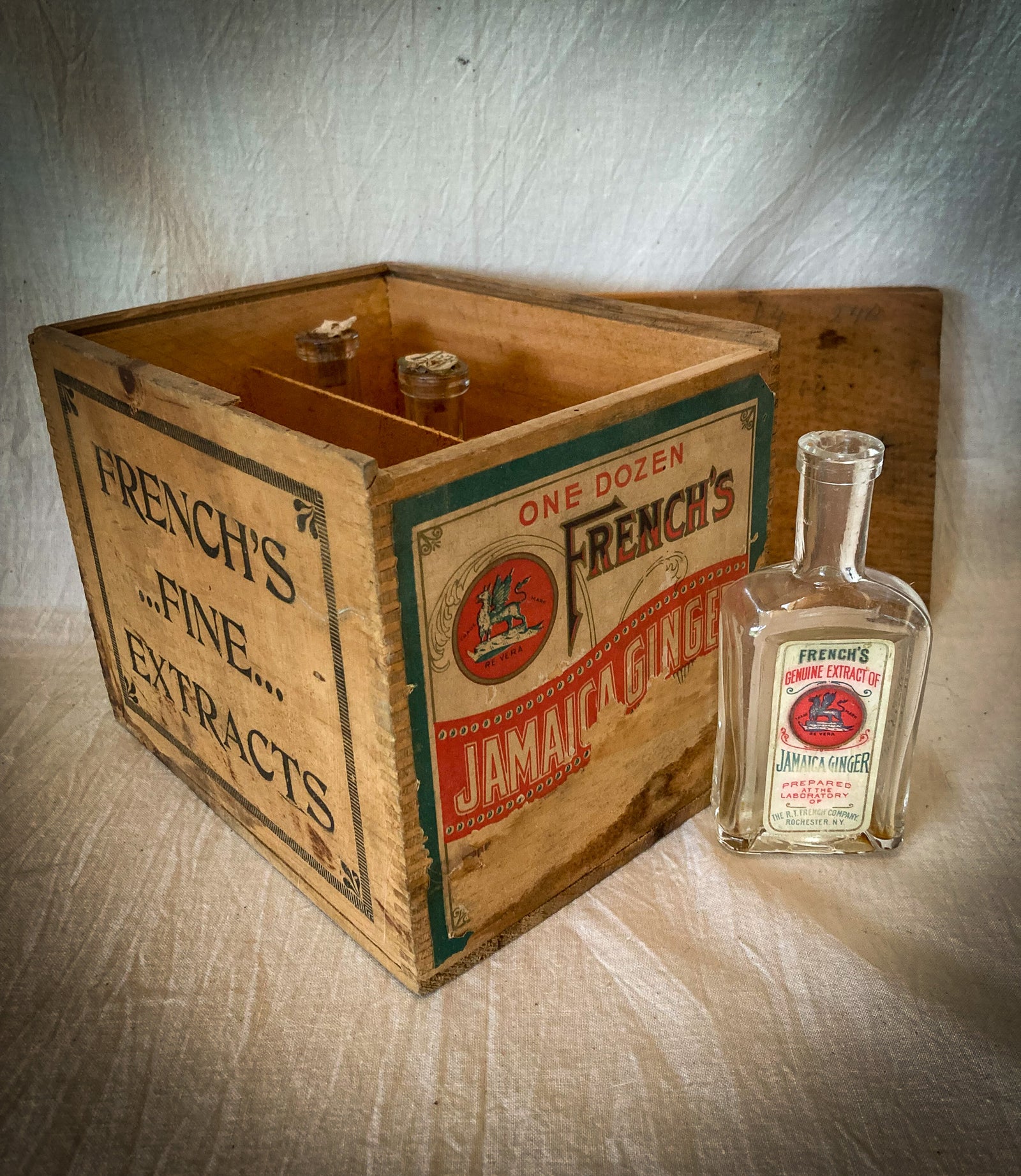 1890’s French’s Fine Extracts Jamaica Ginger Box