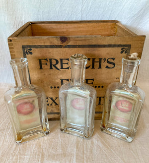 1890’s French’s Fine Extracts Jamaica Ginger Box with 3 Bottles