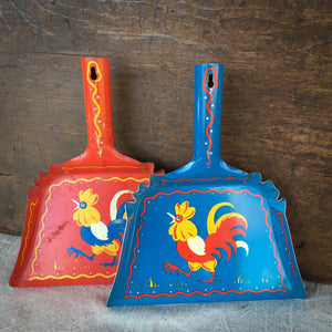 Vintage Rooster Dustpans, Matching Pair!