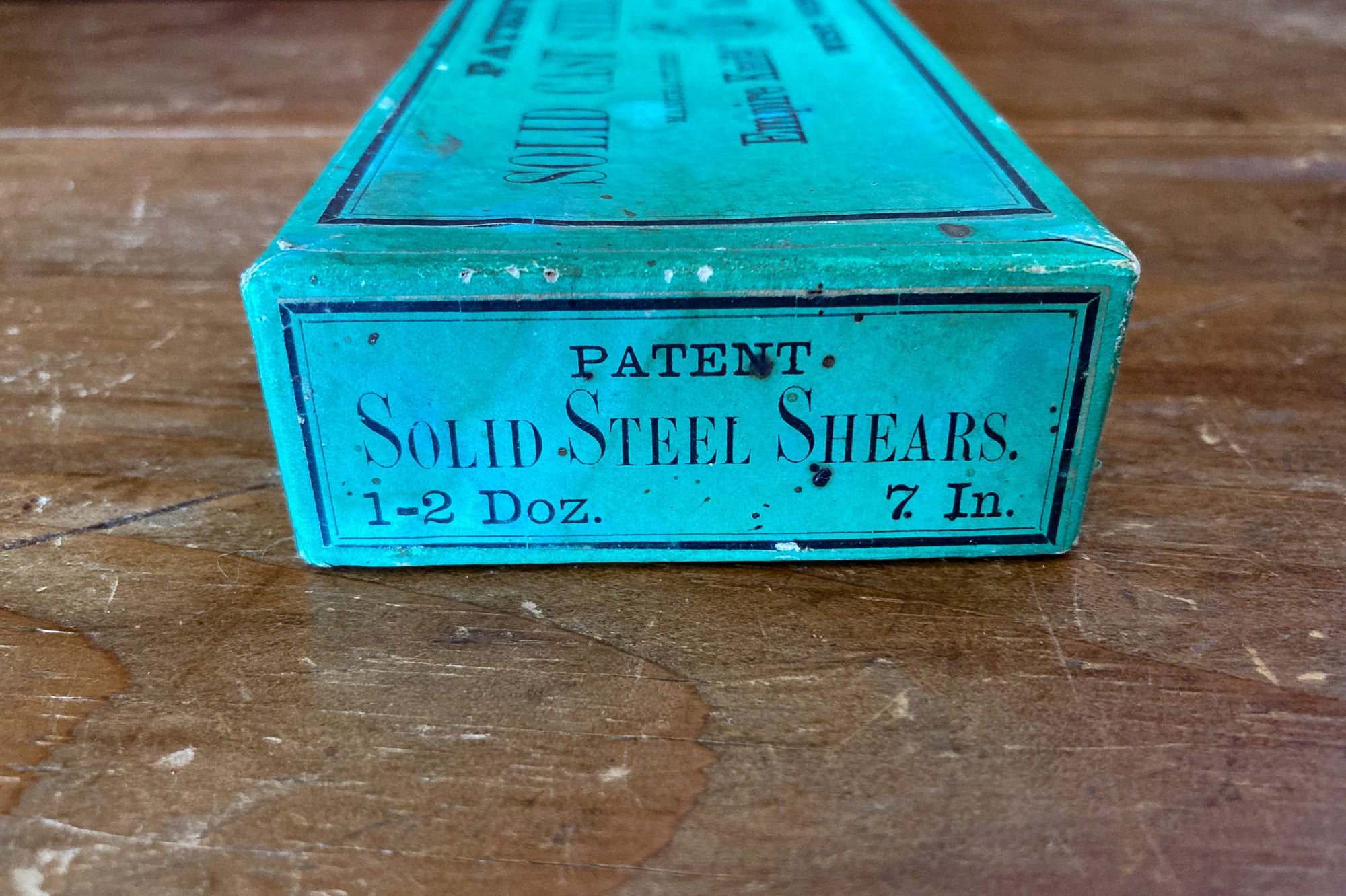Set of 3 Boxes:  Clark’s Darning Cotton, Swan Bill Hooks & Eyes, Cast Steel Shears