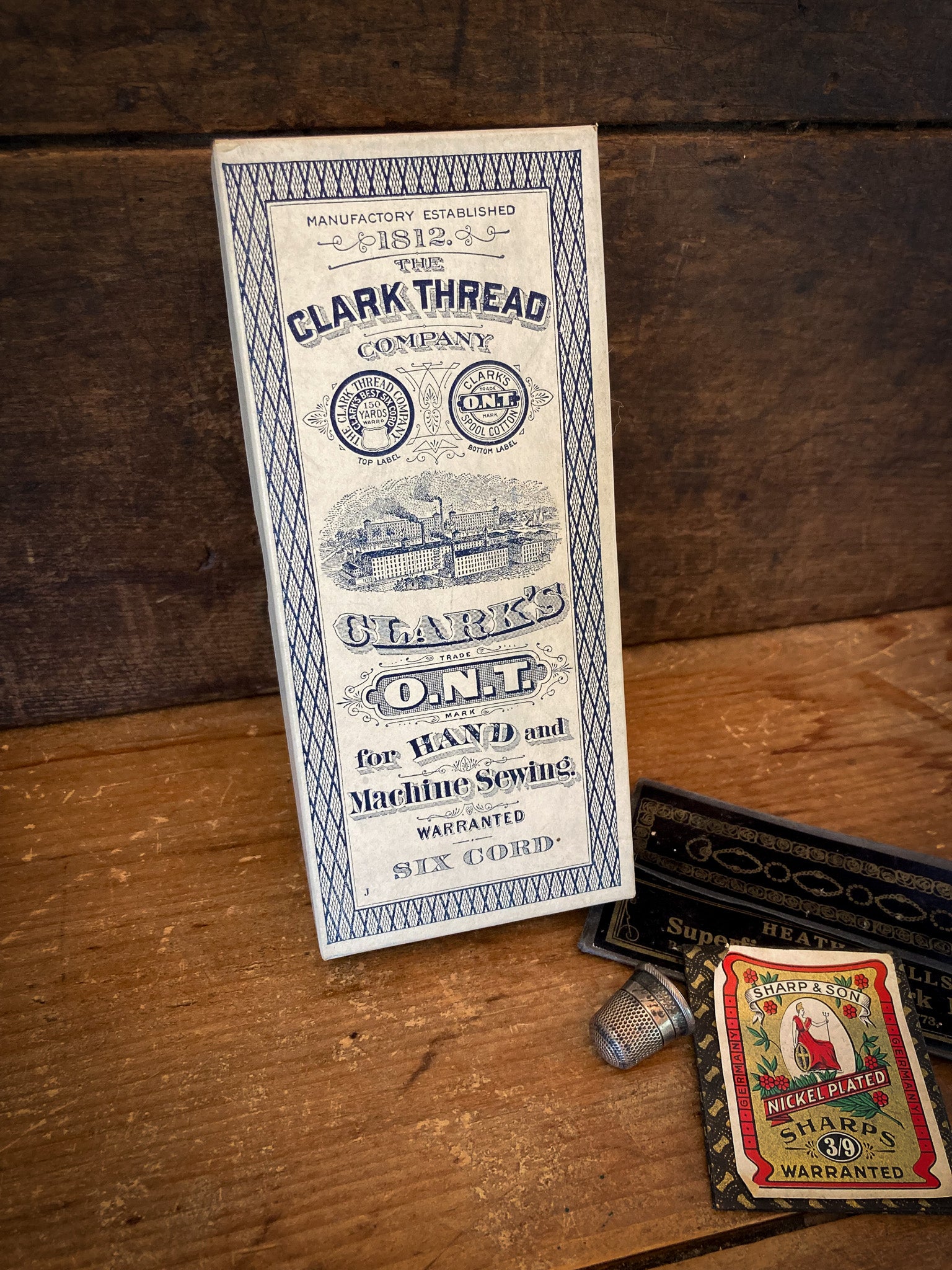 Full of New Old Thread! Clark’s O.N.T. Six Cord Fast Black, New in Original Box