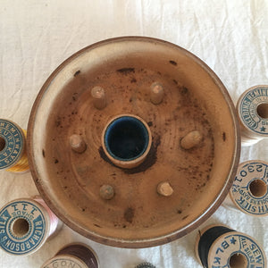 Civil War Era Mauchline Ware Spool Box with Handwritten Note (Father Dickerman)