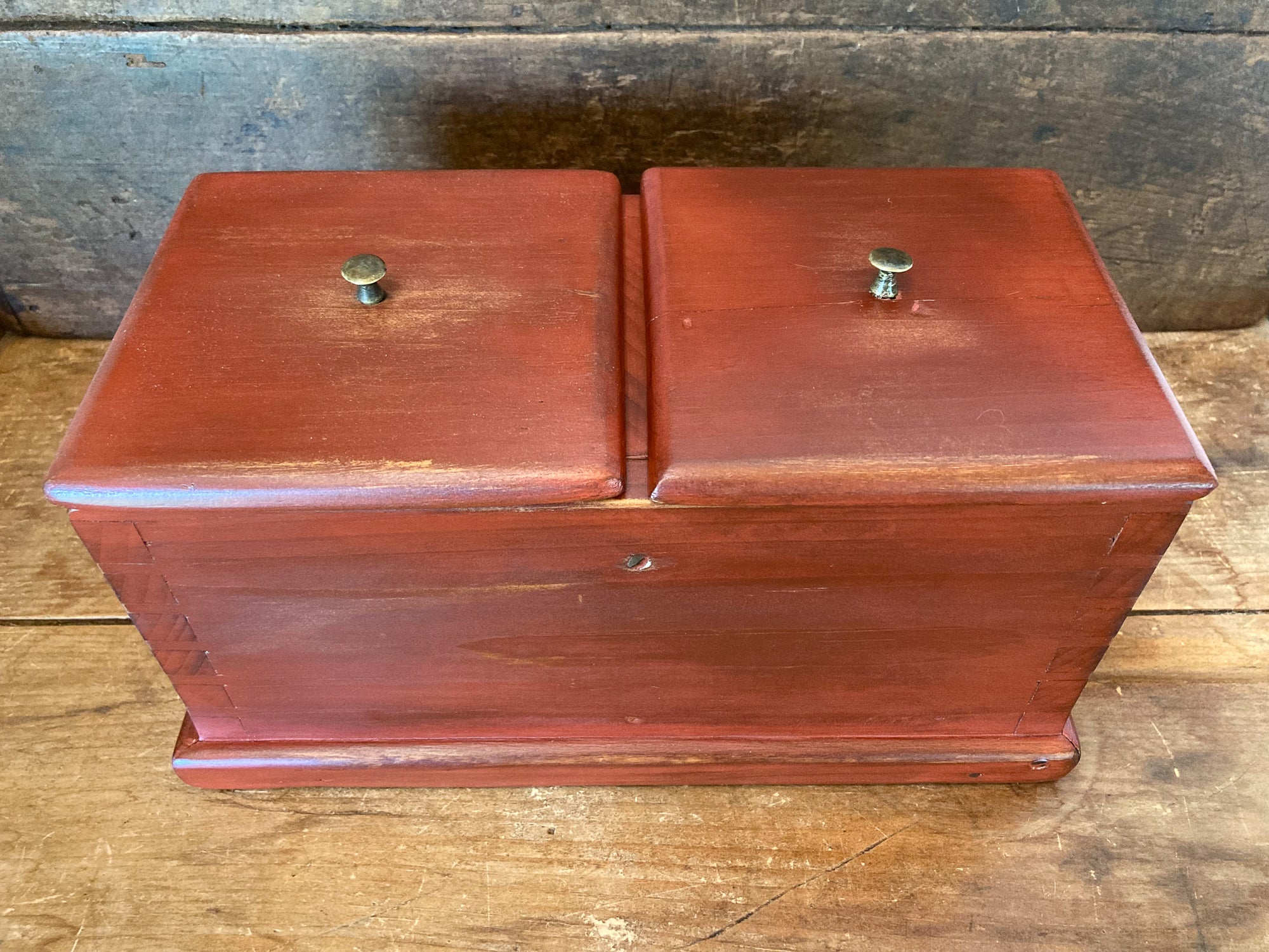 Early 1900’s Wooden Box with Brass Handles