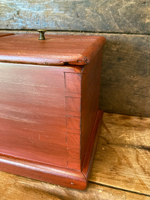 Early 1900’s Wooden Box with Brass Handles