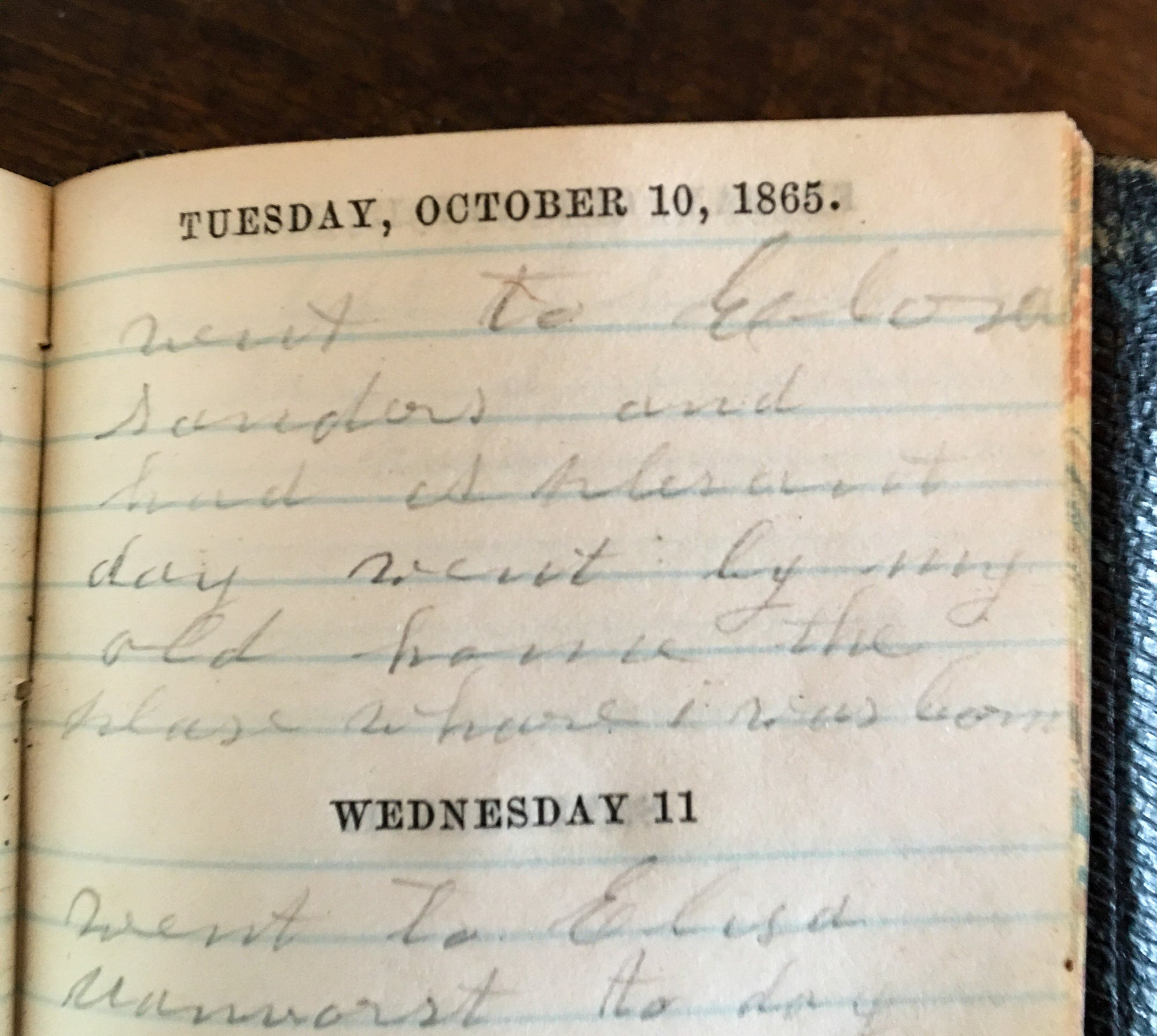 1865 Pocket Diary of Soldier John F Dickerman, New Haven, CT