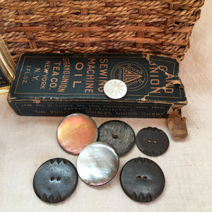 Vintage Sewing Basket with Contents