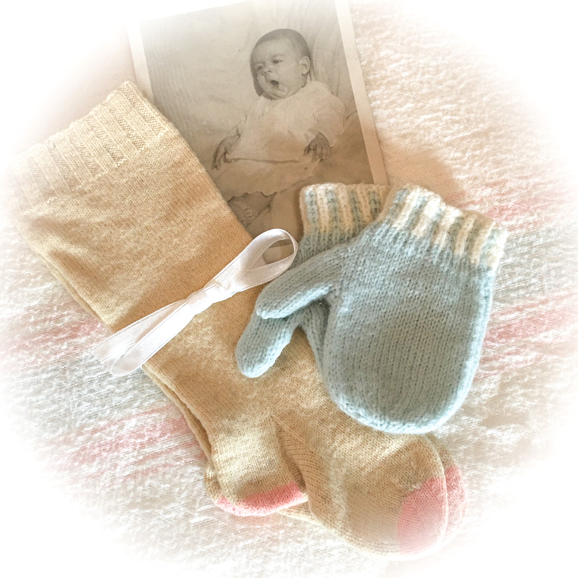 Tiny Wool Stockings and Mittens