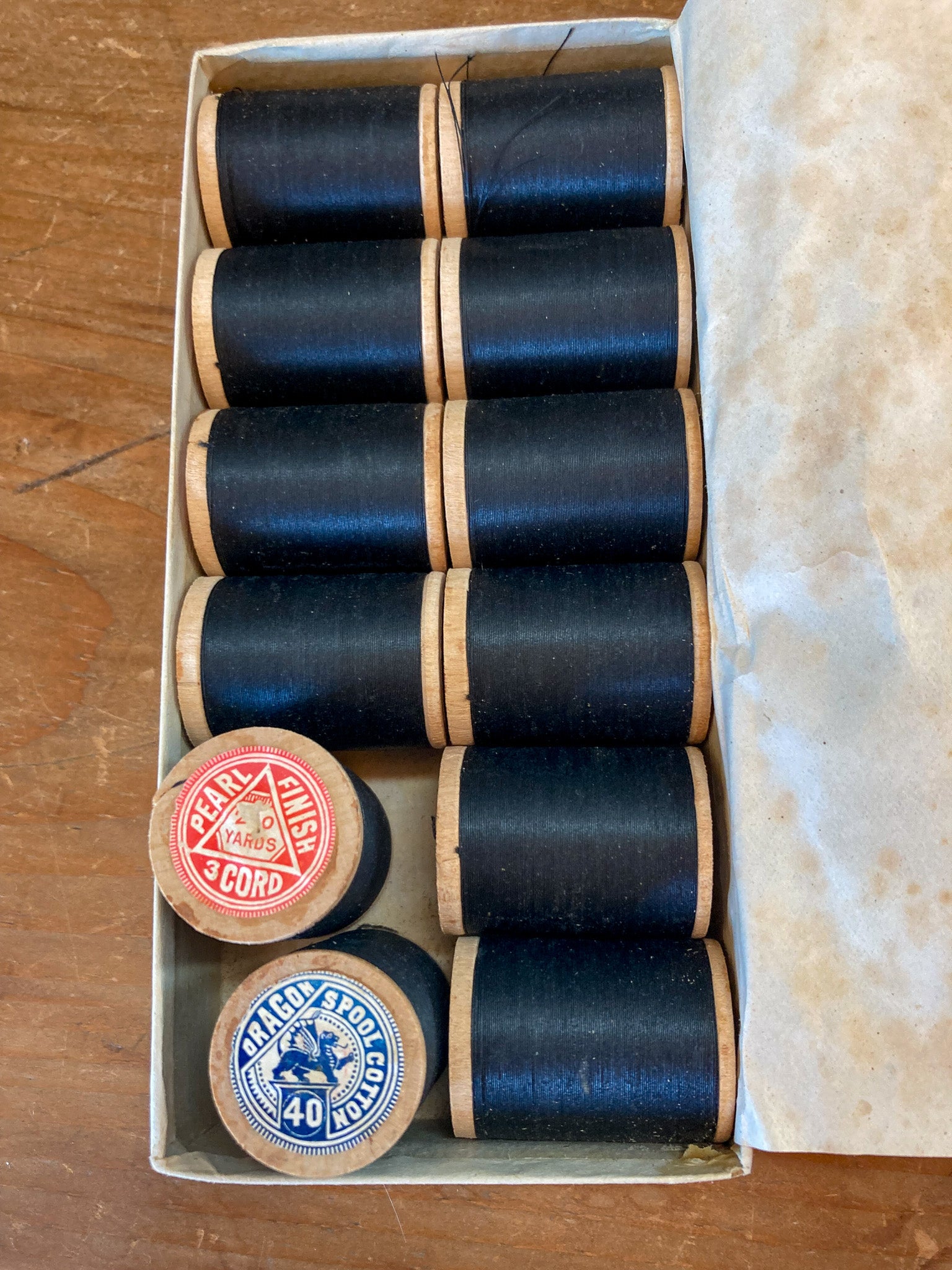 1880 – 1890 Dragon Spool Cotton, New in Original Box and H. Milward Needles, New in Original Package