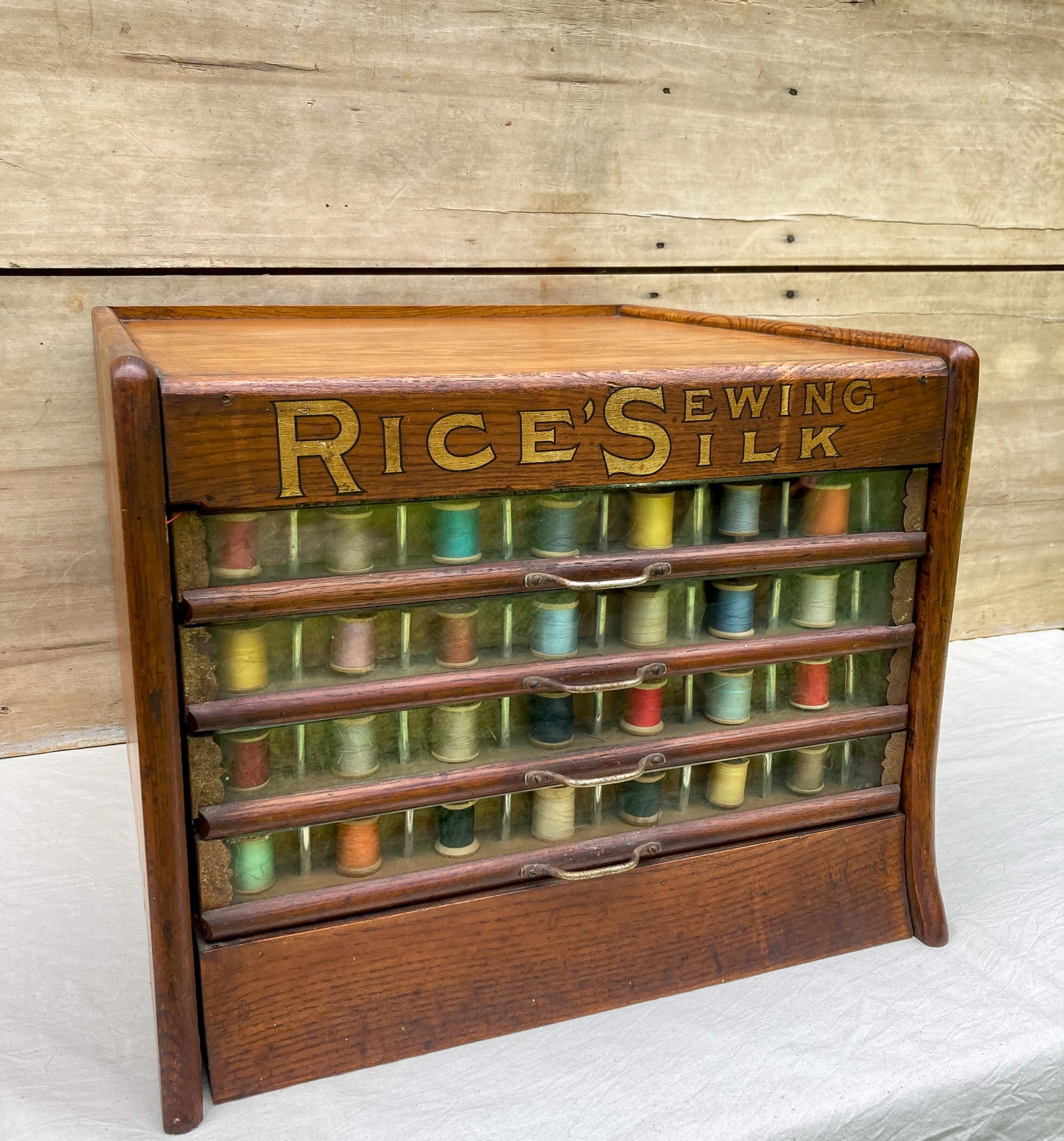 1880’s Rice’s Sewing Silk Spool Cabinet