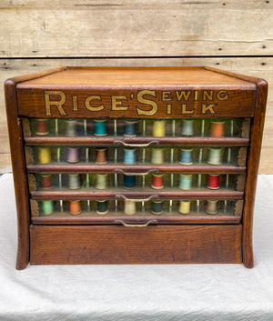 1880’s Rice’s Sewing Silk Spool Cabinet