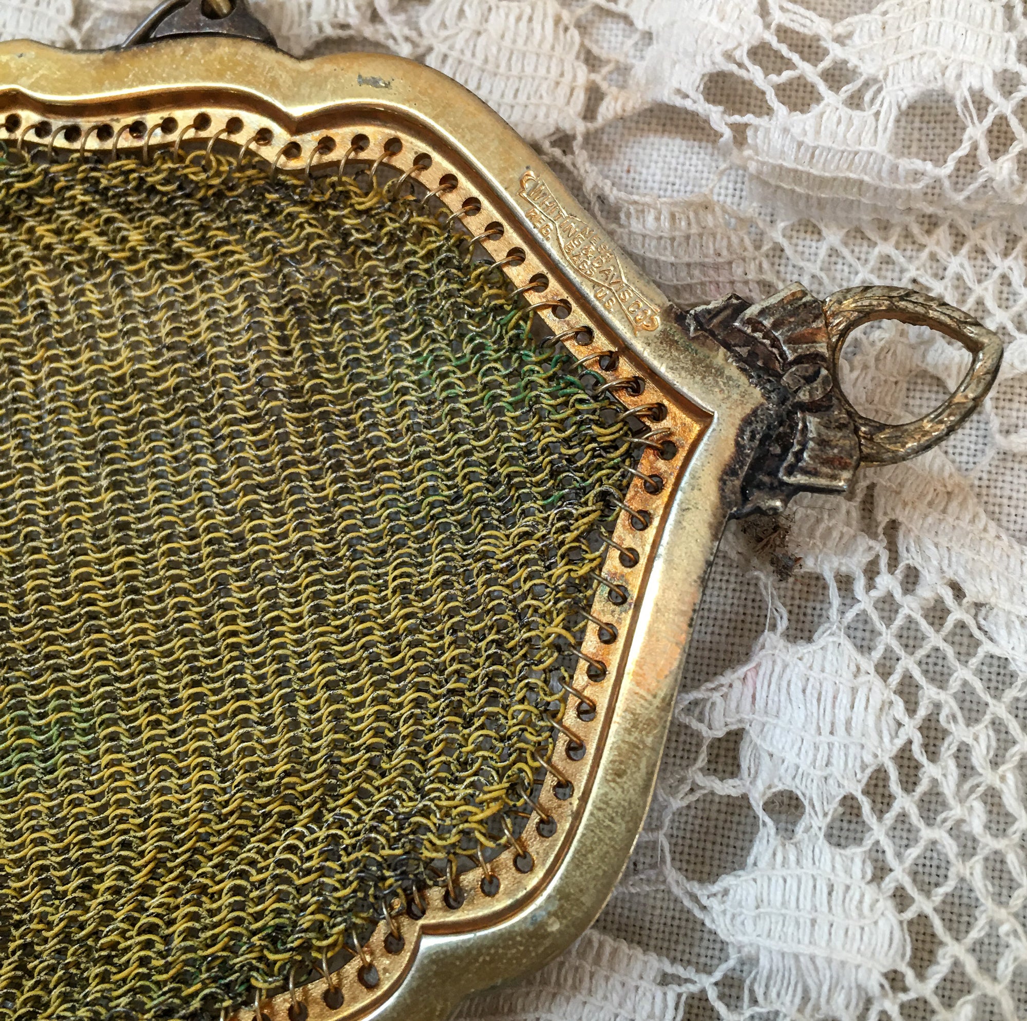 1920’s Whiting and Davis Mesh Purse, Flapper Fashion!