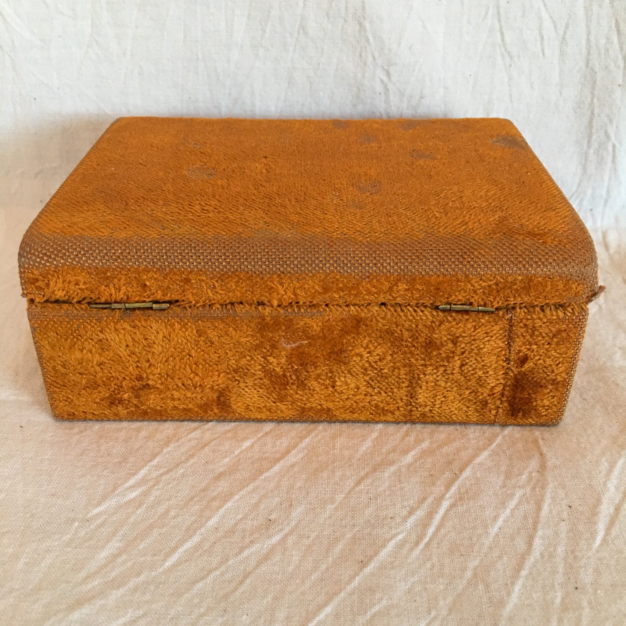 Victorian Era Velvet Jewelry/Presentation Box with Satin Lining