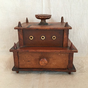 Small Victorian Era 2-Tier Sewing Box