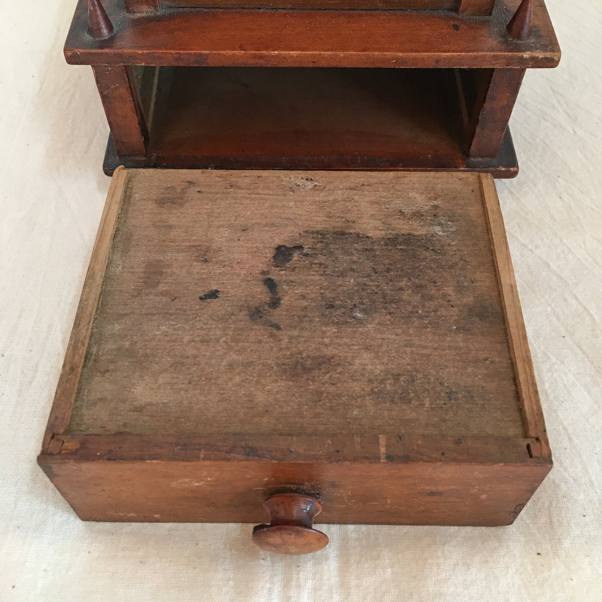 Small Victorian Era 2-Tier Sewing Box