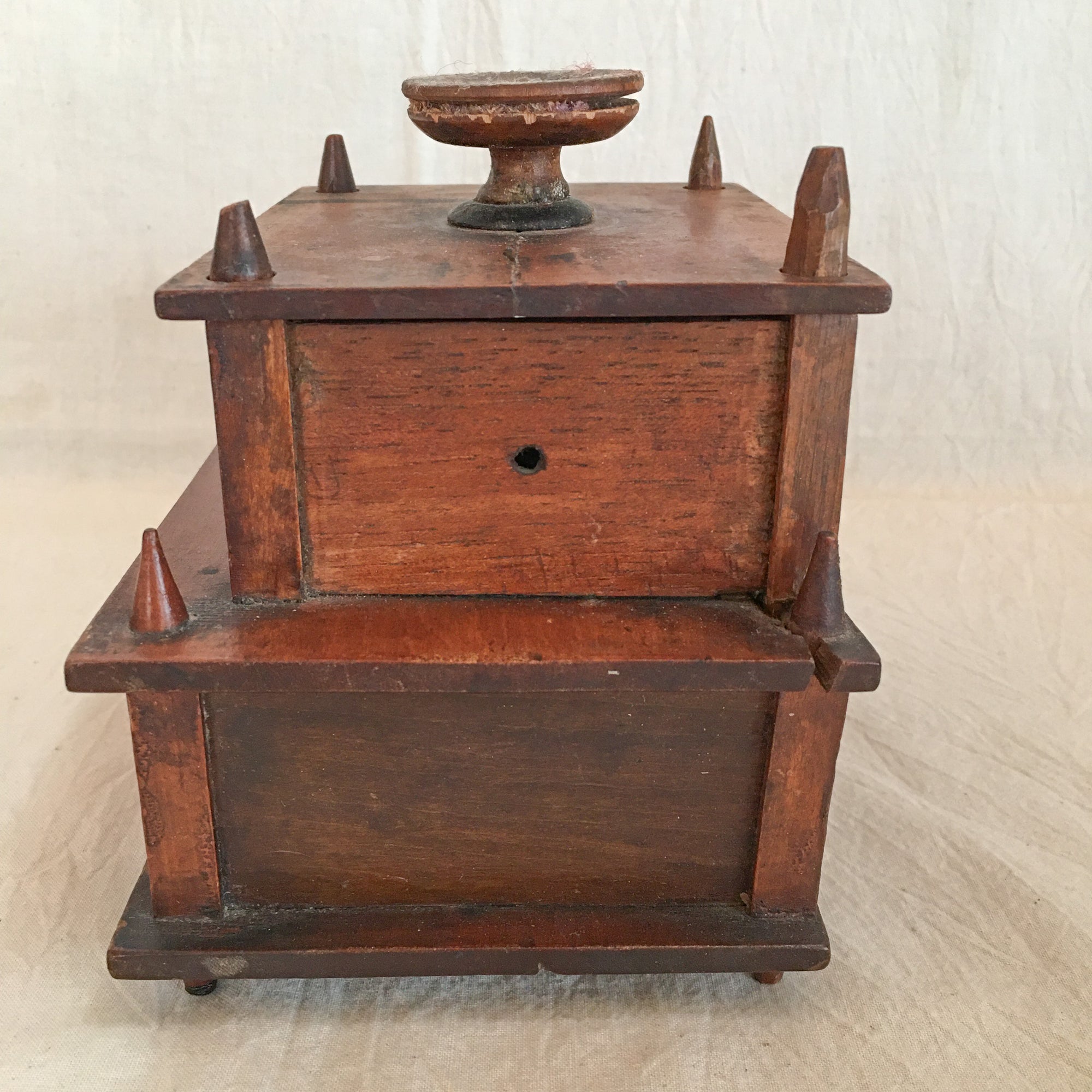 Small Victorian Era 2-Tier Sewing Box