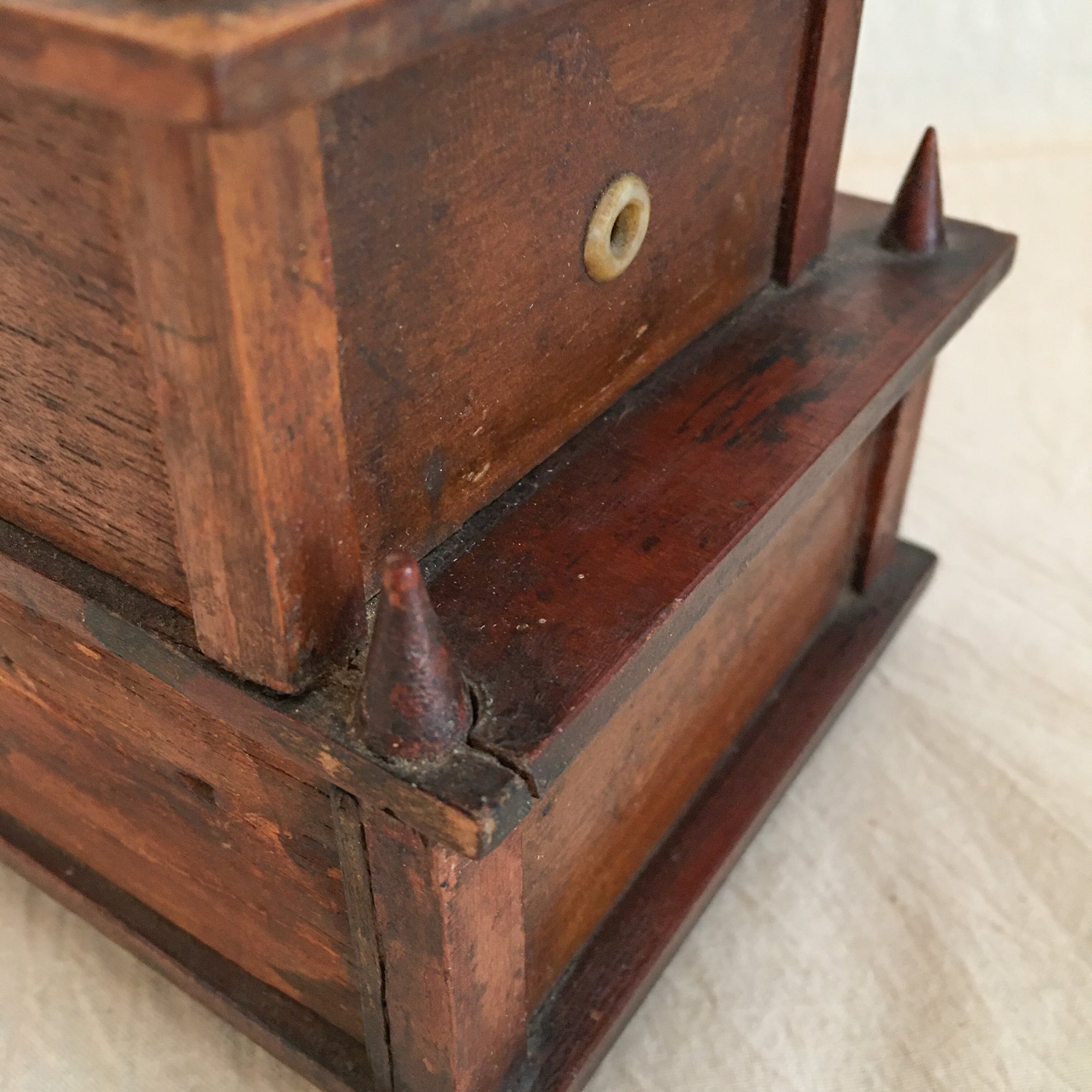 Small Victorian Era 2-Tier Sewing Box