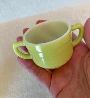 1950’s Hazel Atlas Modertone “Little Hostess” Sierra Set Creamer and Sugar Dishes