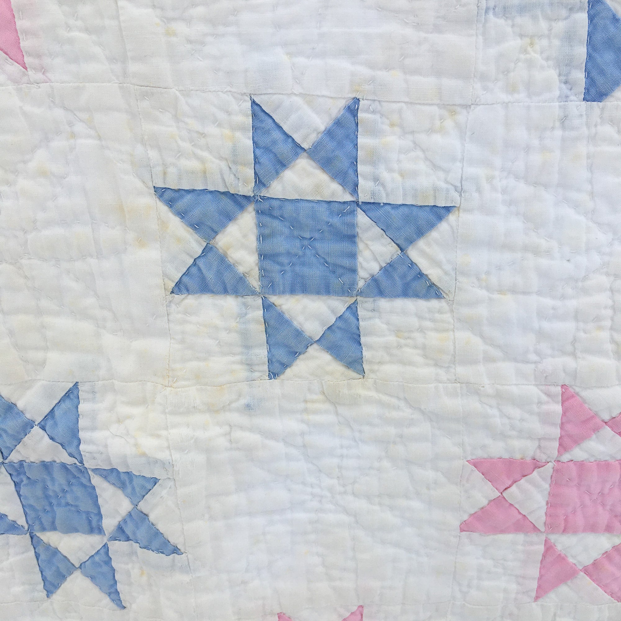 Antique Hand-Stitched Maine Baby Quilt