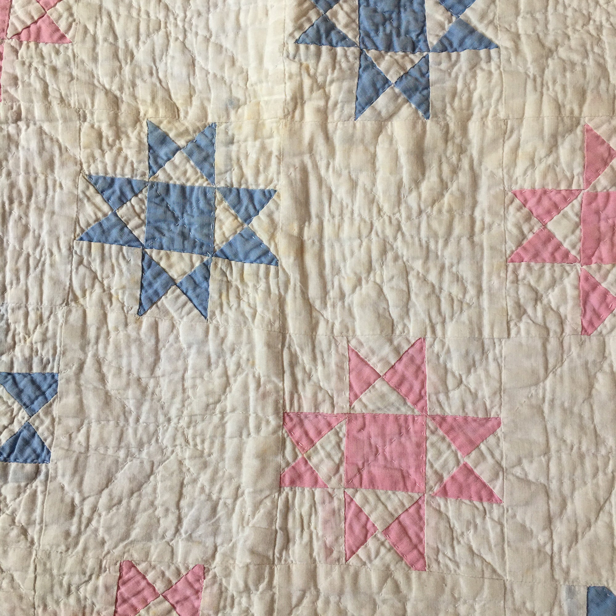 Antique Hand-Stitched Maine Baby Quilt