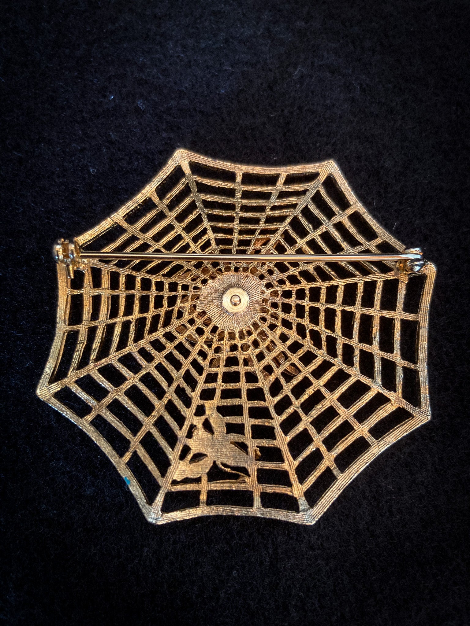 1960’s Beau Jewels Spider Web Convertible Brooch in Original Box