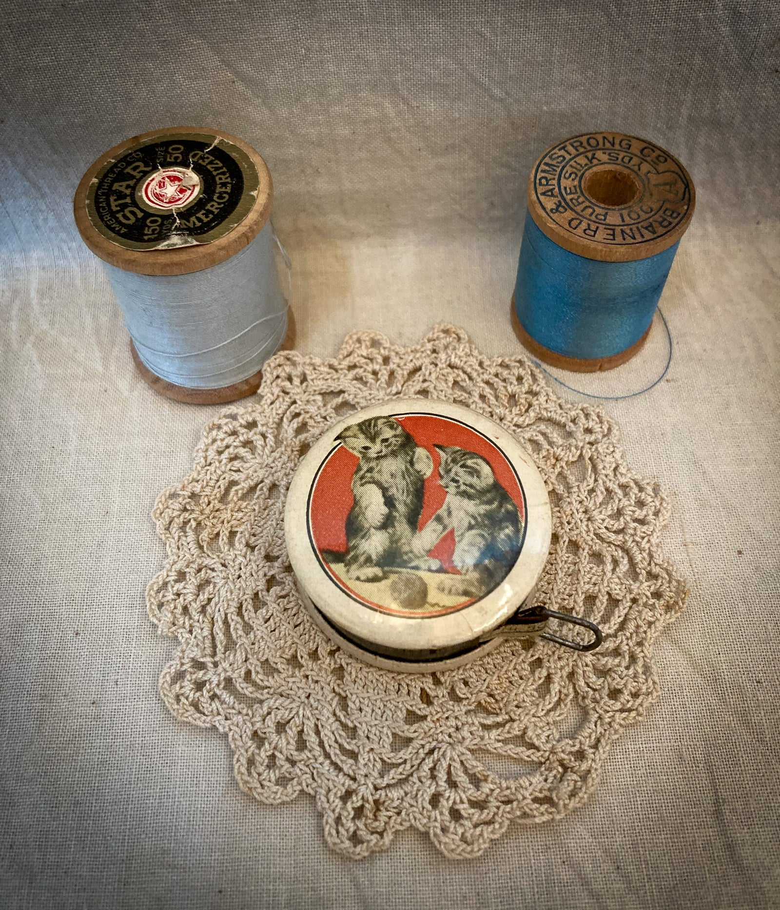 Mid Century Playful Kittens Tape Measure, Made in USA