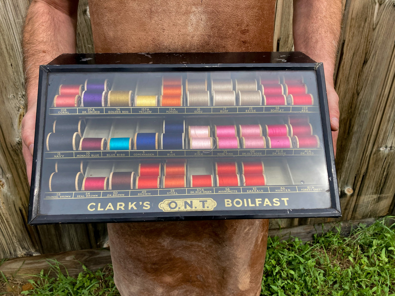 1930’s – 1940’s Clark’s ONT Boilfast Thread Display Cabinet, Store Display