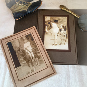 Set of 2 Vintage Pony Photos (1910s–1930s)