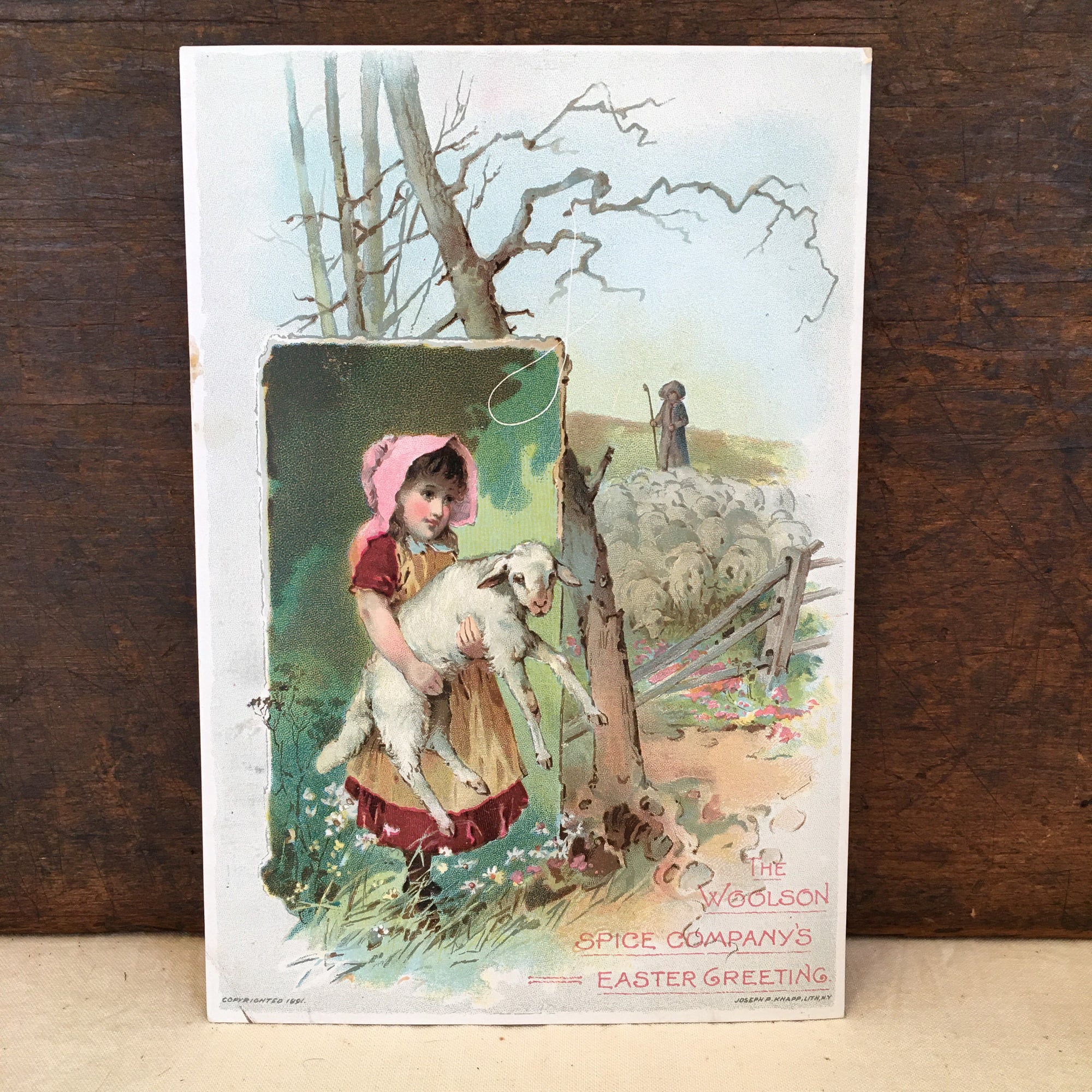 Victorian Woolson Spice Co. Easter Trade Card (1891)