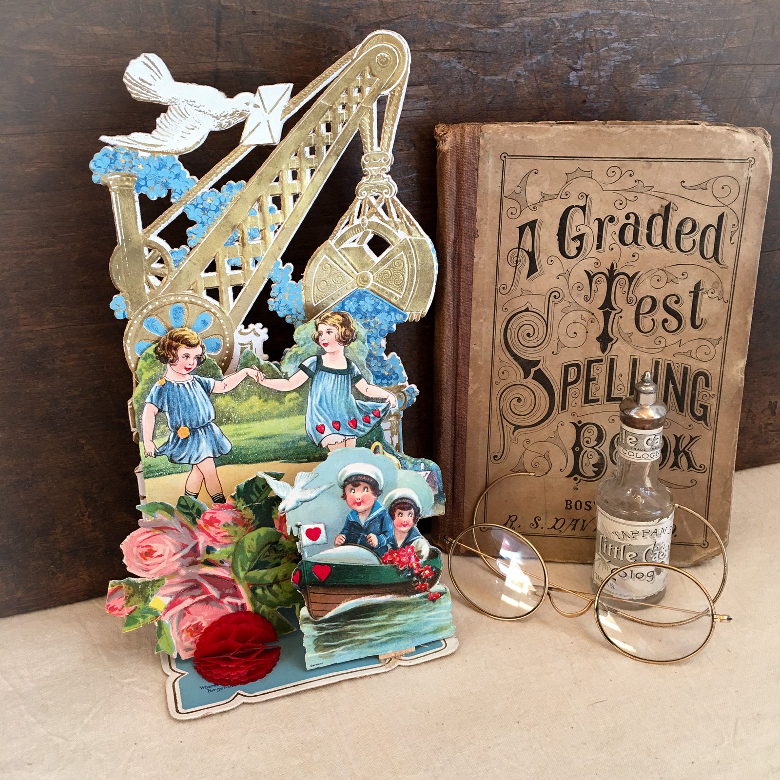 1930's German Die-Cut Pop-Up Lithograph Valentine