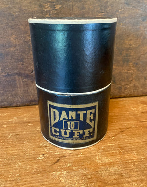 Victorian Era Leather Collar Box with Collars and New Old Stock in Original Box Dante Cuffs