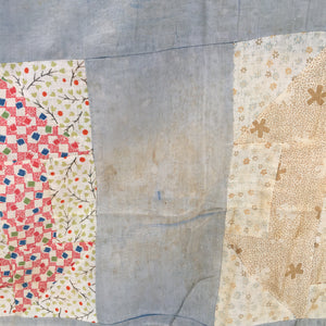 1930s-1940s Churn Dash Quilt Top – Vintage Cotton with Timeworn Character