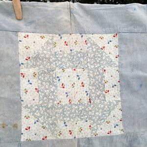 1930s-1940s Churn Dash Quilt Top – Vintage Cotton with Timeworn Character