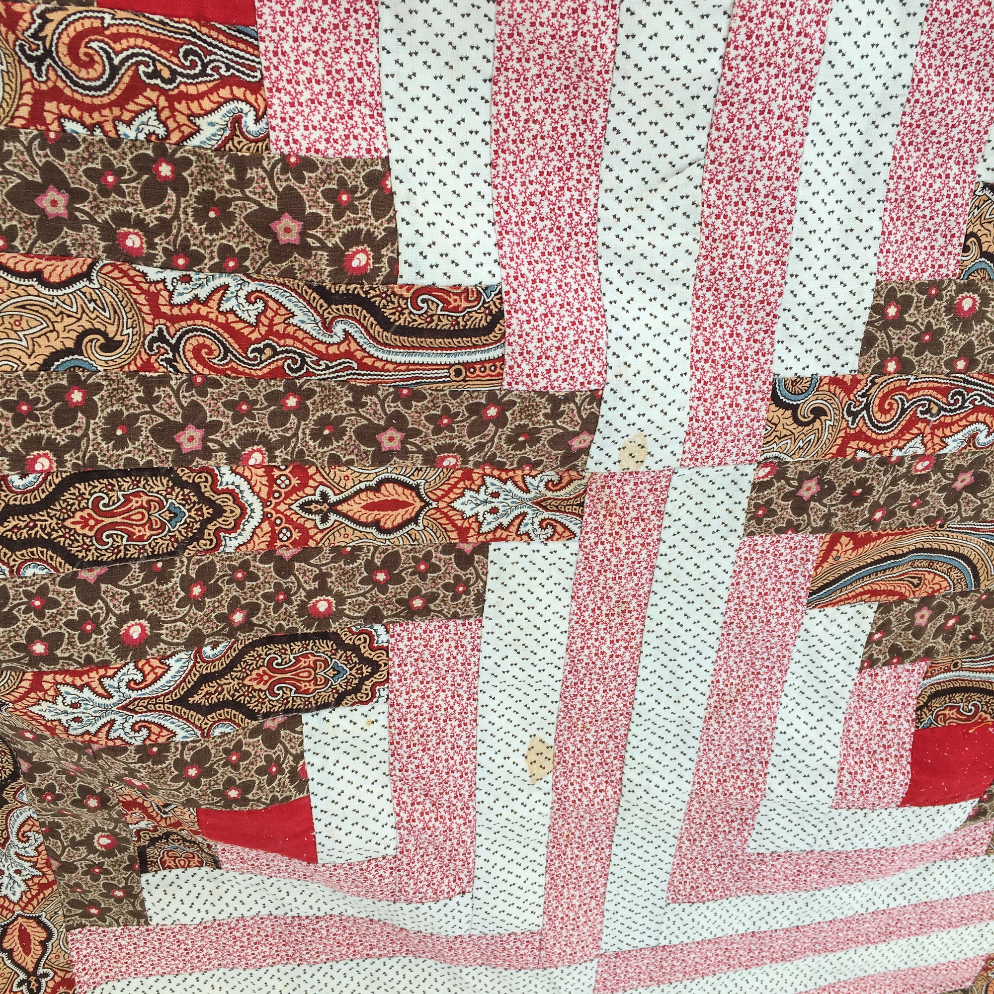 Antique Four-Poster Quilt – Hand-Stitched with Original Backing and Batting