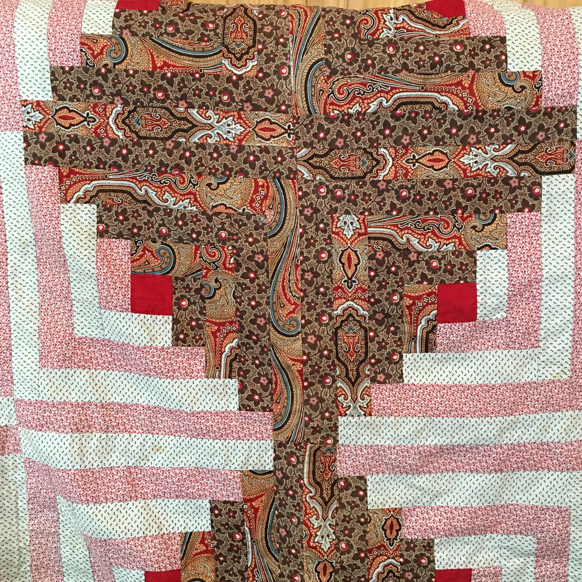 Antique Four-Poster Quilt – Hand-Stitched with Original Backing and Batting