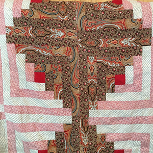 Antique Four-Poster Quilt – Hand-Stitched with Original Backing and Batting